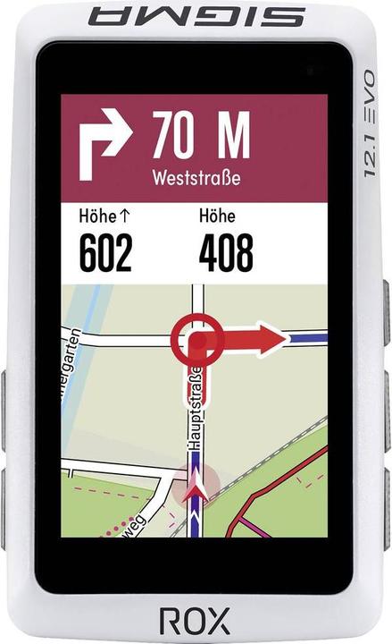 Actual product image Sigma Sport ROX 12.1 Evo GPS Fietscomputer - White - long Butler GPS out-front houder
