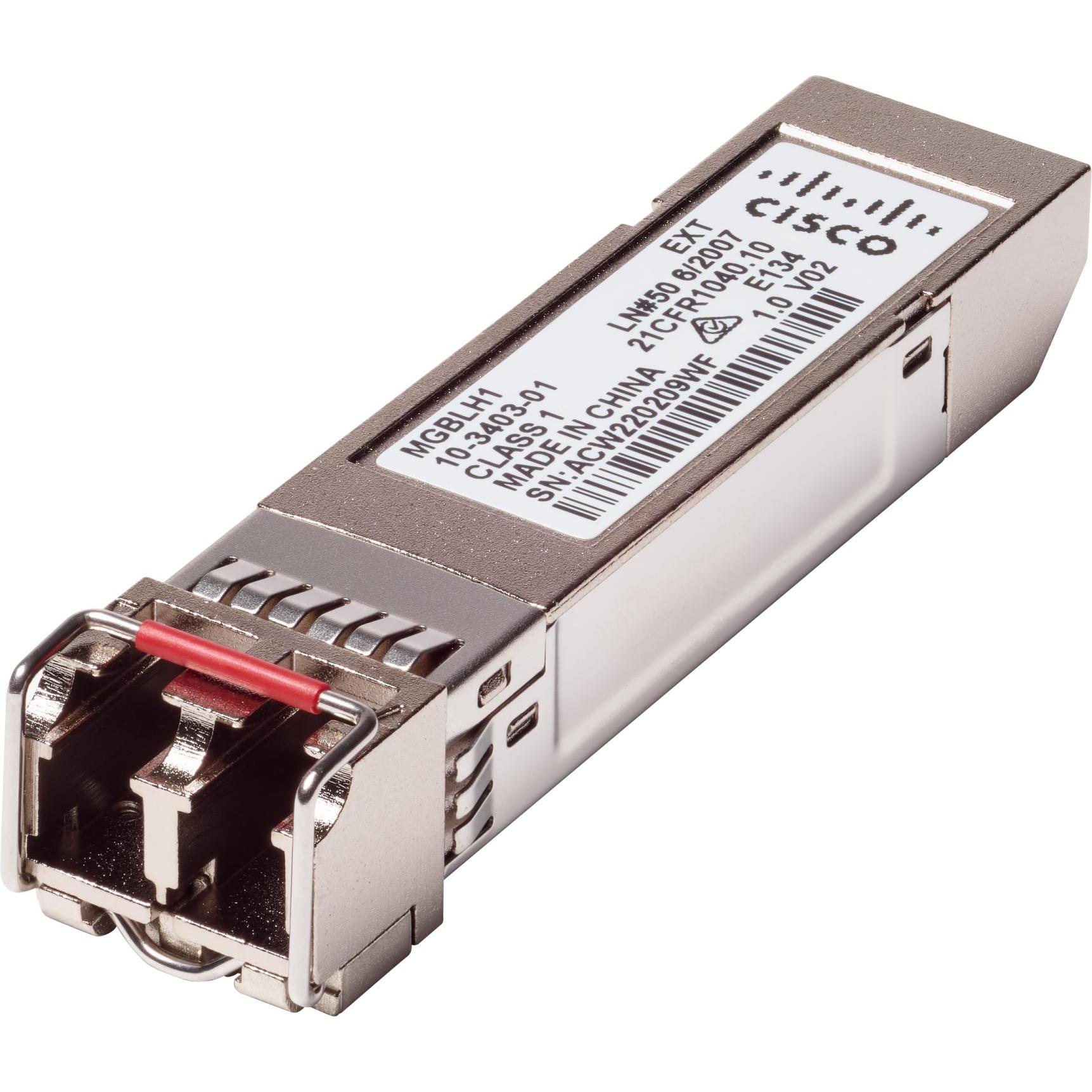 Cisco MGBLH1 Gigabit Ethernet LH Mini-GBIC SFP, Transceiver, Silber