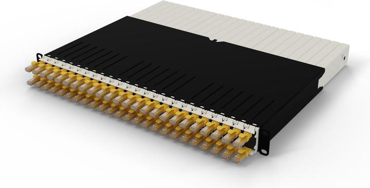 PATCHBOX one / 8RU / Cat 6A, UTP, 0.8 m, jaune (UTP, CAT6a)