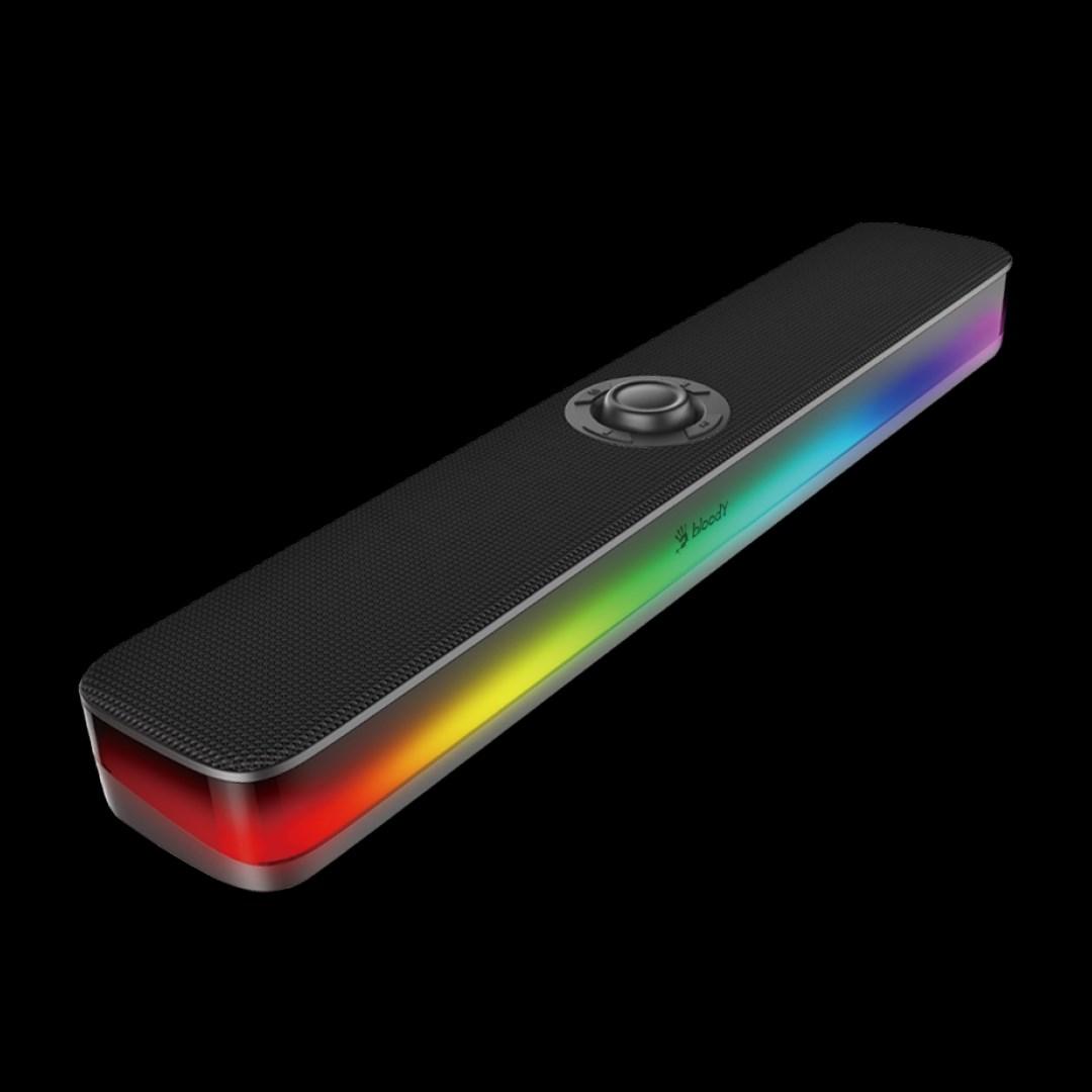 Evo A4Tech BLOODY S10 nero / soundbar da gioco / 2x 5W / Bluetooth / USB-C / RGB / microfono, Soundbar, Nero