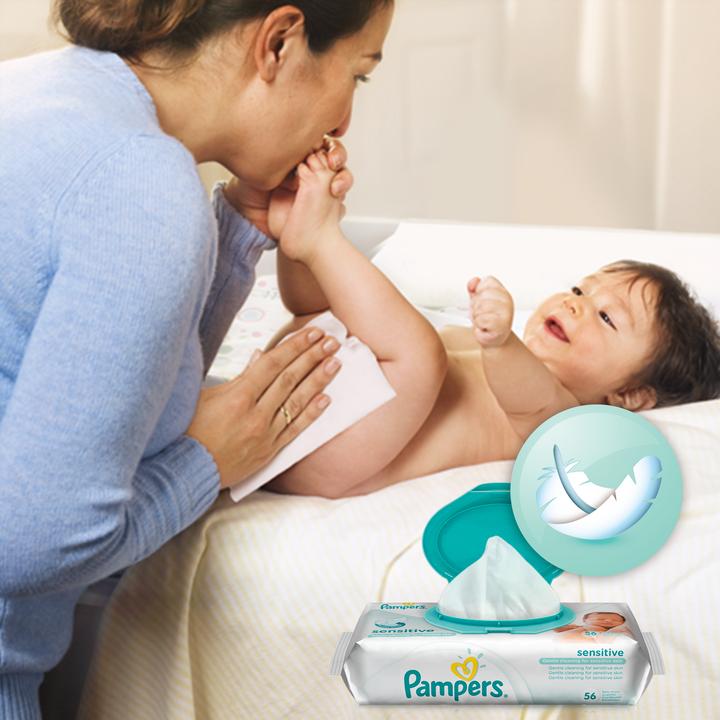 Actual product image Pampers Sensitive (168 Piece)