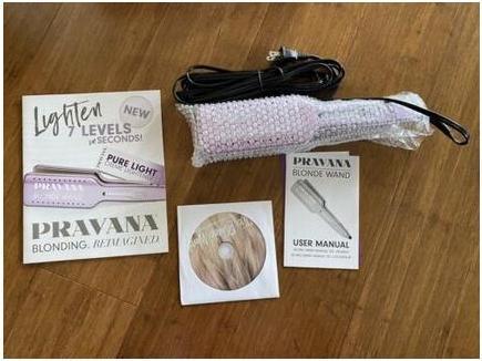 Produktbild Pravana NEU The Blonde Wand Flat Iron + Pure Light Creme Aufheller/Creme Bleach