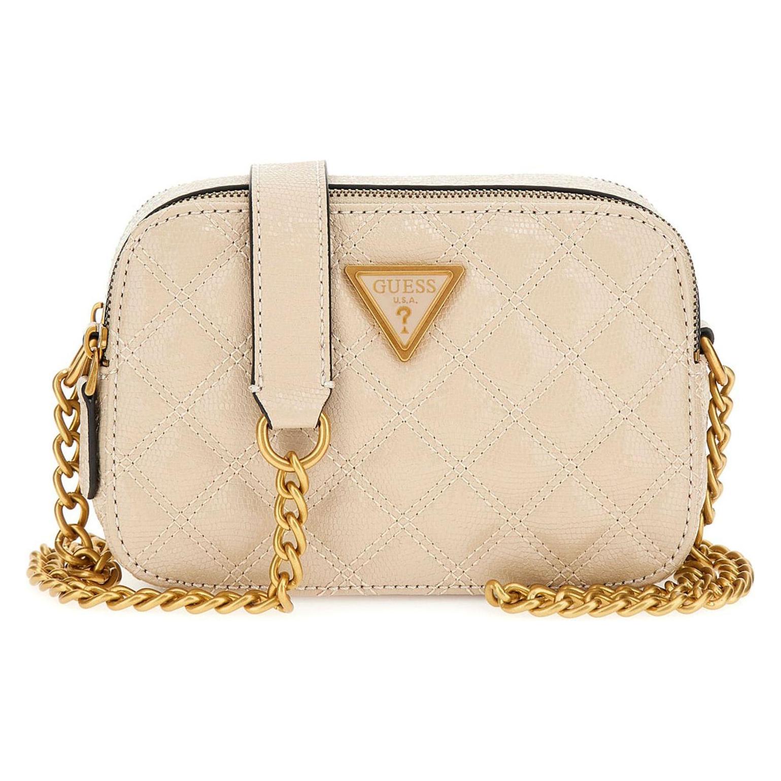 Guess, Damen, Handtasche, Giully Camera Bag, Beige