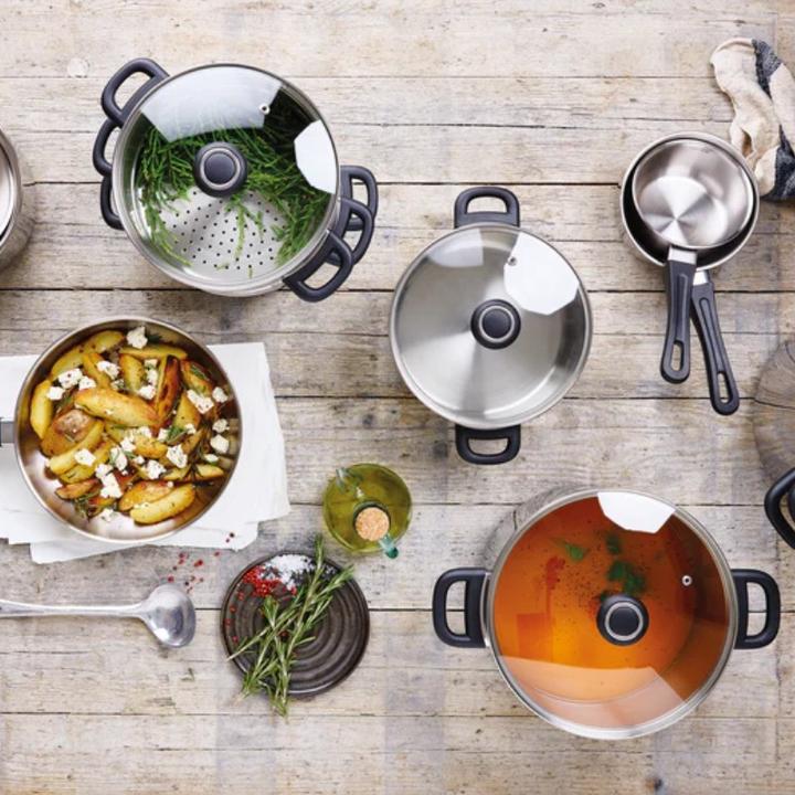 Actual product image Beka Faitout + couvercle Polo 20 cm (20 cm, Pot, Stainless steel)