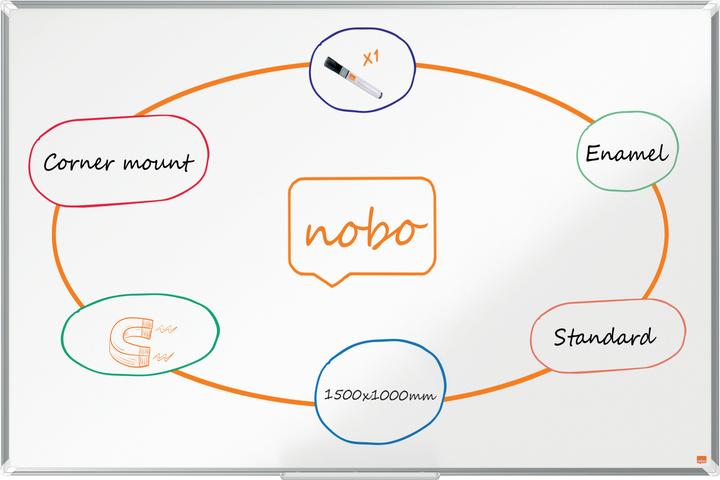 Actual product image Nobo Whiteboard Premium Plus 1915146 Aluminium, 100x150cm (150 x 100 cm)