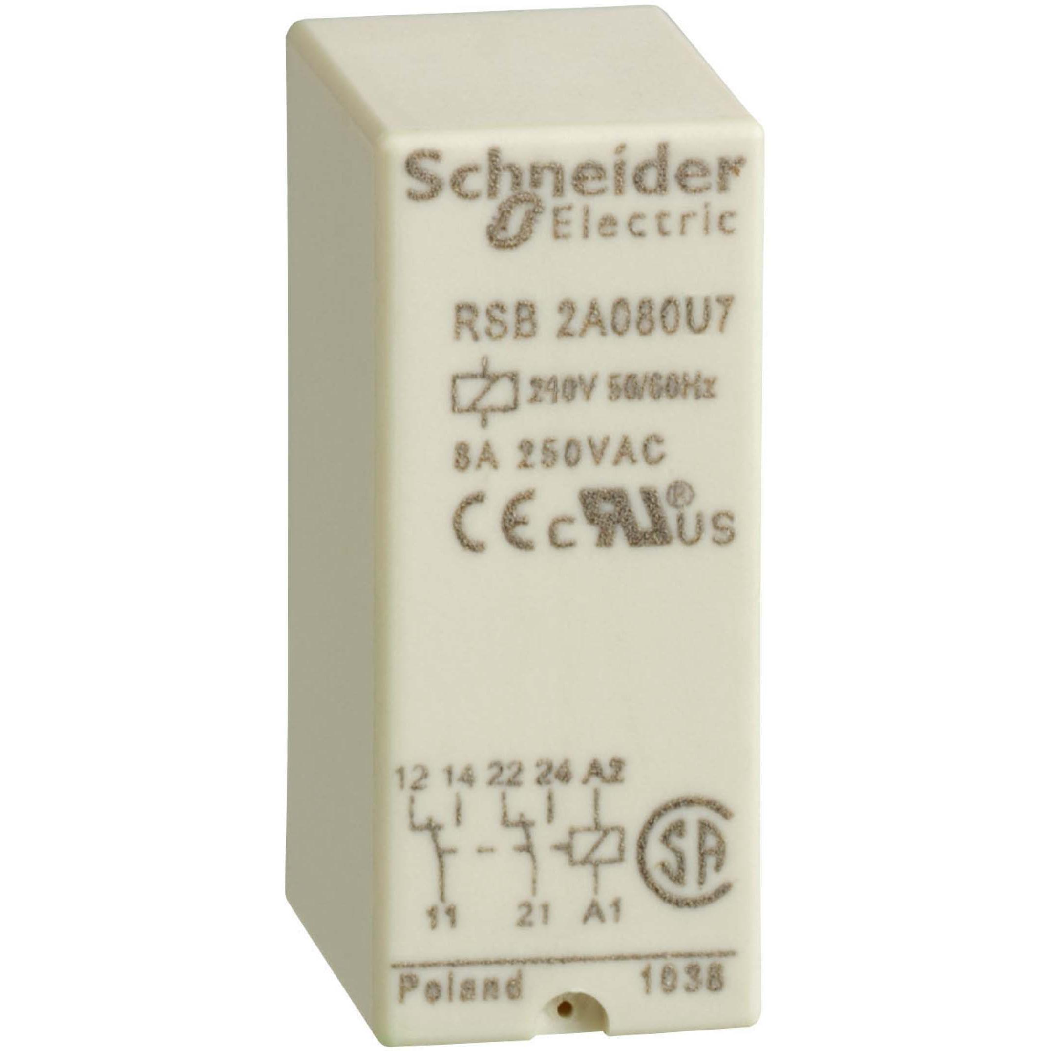 10x APC Schneider Electric GmbH Steckrelais 240V AC RSB2A080U7, Relais