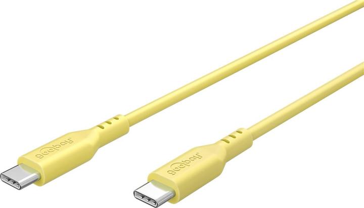 Produktbild Goobay USB-C-Silikonkabel, 1,5 m, gelb (1.50 m, USB 2.0, 60 W)