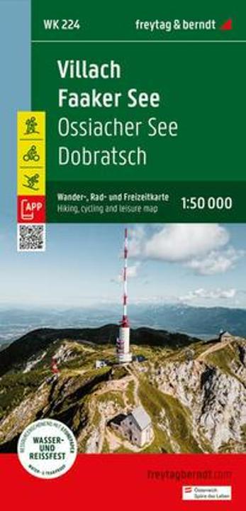 Actual product image Villach - Faaker See, hiking, cycling and leisure map 1:50,000, freytag & berndt, WK 224