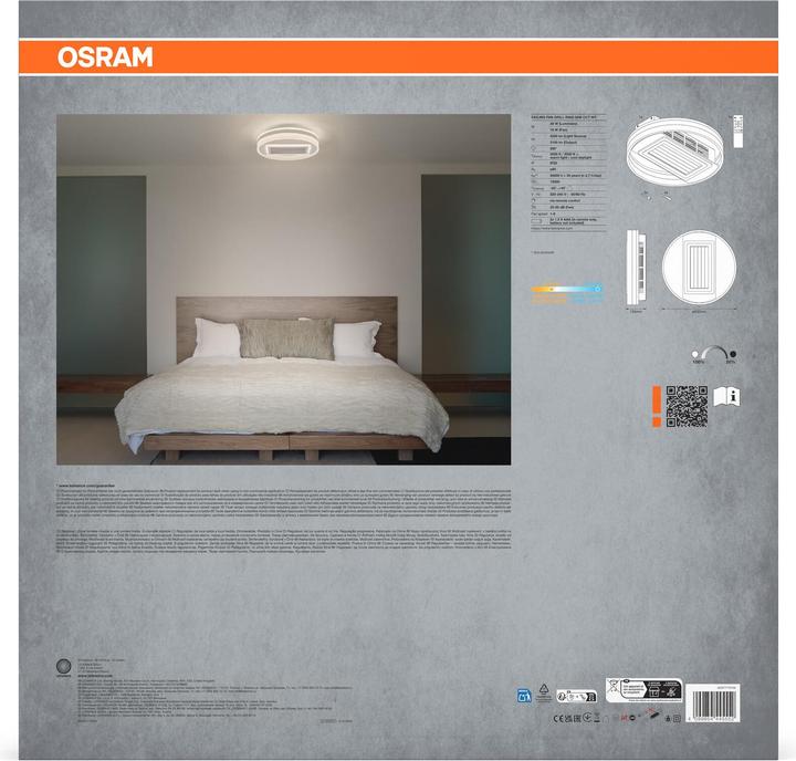 Produktbild Osram LED Deckenleuchte Ceiling fan grill Ring 55W CCT White Dimmbar Tunable White 4099854445552