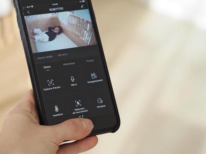 Produktbild Beaba Video Baby Monitor ZEN Premium blau ohne Stecker (Babyphone mit Kamera, 300 m)