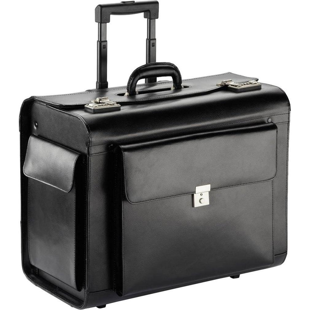 Dermata, Koffer, waren Pilotenkoffer 49.5cm aus RIndspalt, Schwarz, (52 l, Handgepäck (bis 50l))