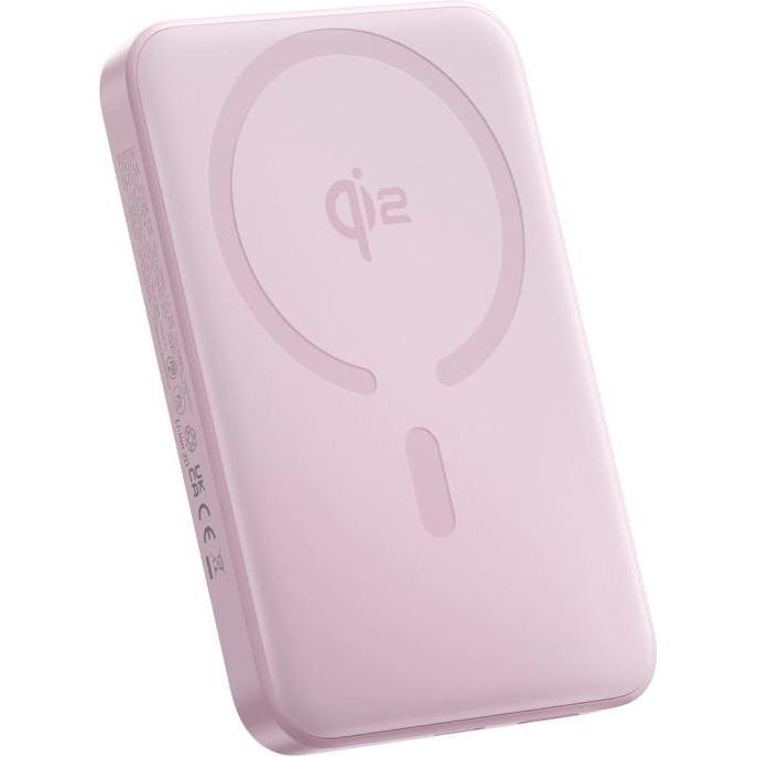 Baseus EnerFill FM12 Qi2 Power Bank 10000mAh 22.5W MagSafe Compatible with White Simple USB-C Cable 20V... (10000 mAh, 22.50 W), Powerbank, Pink