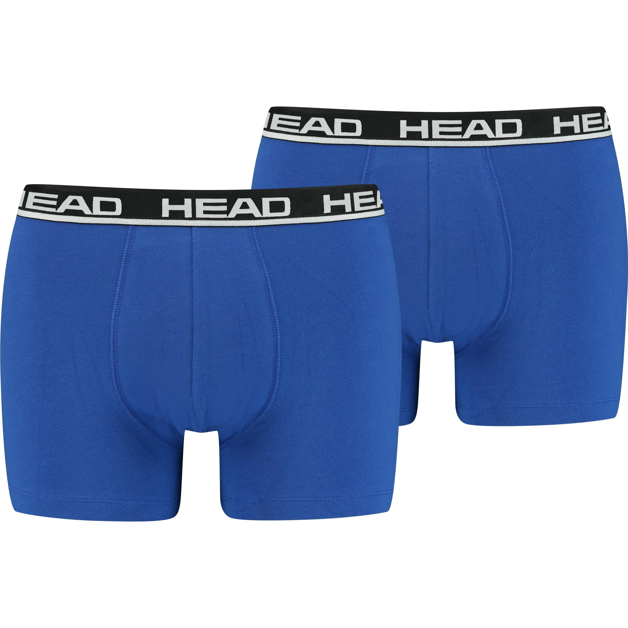 Head, Herren, Unterhosen, Boxershort Casual Stretch, Blau, (M, 2er Pack)