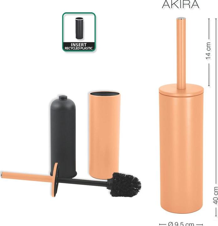 Actual product image spirella Akira Peach Matt toilet set