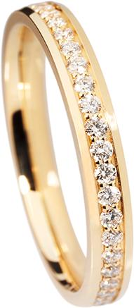 Image du produit Natsumi Schmuck Bague diamant Alliance or jaune 18C/750 F/G VS néon canal (53, Or 750/18 K)
