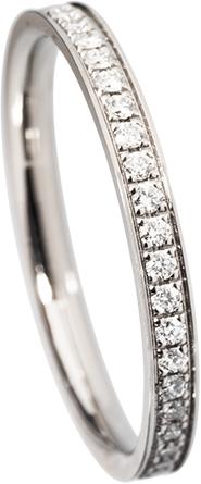 Produktbild Natsumi Schmuck Diamantring Alliance Weissgold 18K/750 F/G VS Pavefassung (58, 750/18 K Gold)