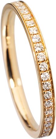 Image du produit Natsumi Schmuck Bague diamant Alliance or jaune 18C/750 F/G VS sertie pavé (57, Or 750/18 K)