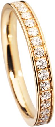 Image du produit Natsumi Schmuck Bague diamant Alliance or jaune 18C/750 F/G VS sertie pavé (53, Or 750/18 K)