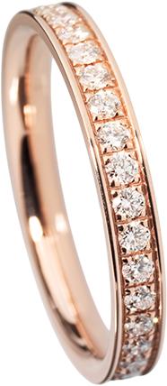 Produktbild Natsumi Schmuck Diamantring Alliance Rotgold 18K/750 F/G VS Pavefassung (57, 750/18 K Gold)