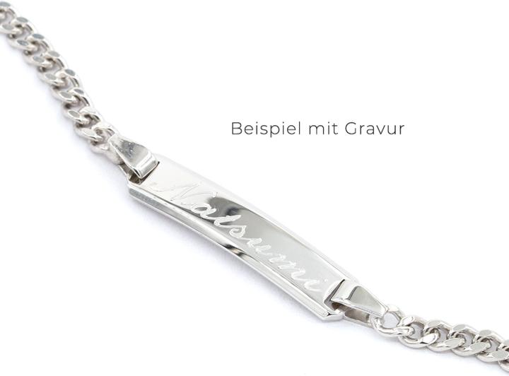 Immagine prodotto Natsumi Schmuck Bracciale ID Argento 925 Figaro 19 cm (19 cm, Argento 925)