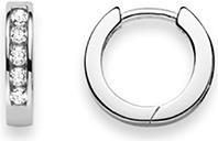 Immagine prodotto Natsumi Schmuck Creoli pieghevole piatto Argento 925 Zirconia (Argento 925)