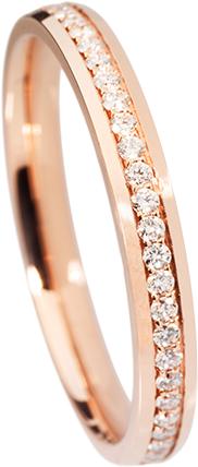 Actual product image Natsumi Schmuck Diamond Ring Alliance Red Gold 18K/750 F/G VS Neon Channel (56, 750/18 K Gold)