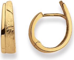 Image du produit Natsumi Schmuck Créoles à clapet en or jaune 18 carats/750 structuré (750/18 K Or jaune)