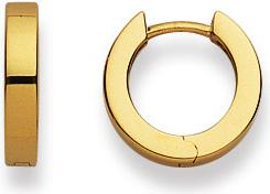 Image du produit Natsumi Schmuck Créoles à clapet en or jaune 18K/750 Ø 12mm plat (750/18 K Or jaune)