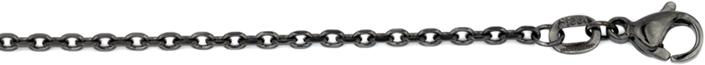 Image du produit Natsumi Schmuck Collier en acier inoxydable Ancre noire 1.7 mm (Acier inoxydable, 50 cm)