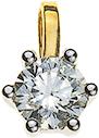 Image du produit Natsumi Schmuck Pendentif diamant or jaune 18K/750 0.10 ct H si (750/18 K Or jaune)