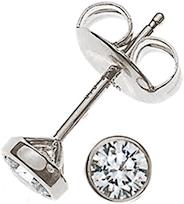 Image du produit Natsumi Schmuck Boucles d'oreilles diamant or blanc 18K/750 0.10 ct H si (Or blanc 750/18 K)