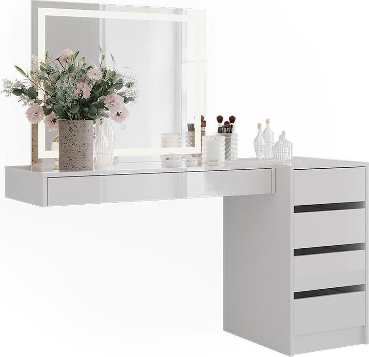 Produktbild Vicco Schminktisch Sherry, Weiss, 100 cm 3 Teile (100 x 40.10 x 76 cm)