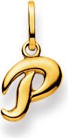 Image du produit Natsumi Schmuck Pendentif lettre P en or jaune 18K/750 (750/18 K Or jaune)
