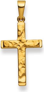 Image du produit Natsumi Schmuck Pendentif croix en or jaune 18K/750 structure (750/18 K Or jaune)