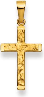 Image du produit Natsumi Schmuck Pendentif croix en or jaune 18K/750 structure (750/18 K Or jaune)