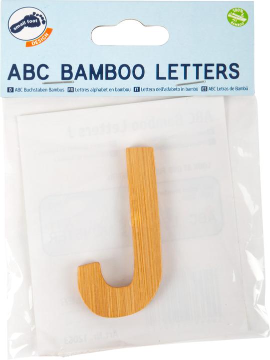 Actual product image small foot ABC letters J