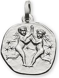 Immagine prodotto Natsumi Schmuck Ciondolo Segno Zodiacale Gemelli Oro Bianco 18K/750 (Oro bianco 750/18 K)