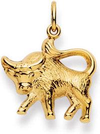 Image du produit Natsumi Schmuck Pendentif Signe du zodiaque Taureau en or jaune 18K/750 grand (750/18 K Or jaune)
