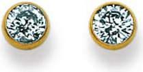 Image du produit Natsumi Schmuck Clou d'oreille zircon en or jaune 18K/750 4.5mm (750/18 K Or jaune)