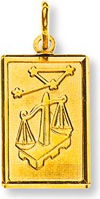 Actual product image Natsumi Schmuck Pendant Zodiac Libra Yellow Gold 18K/750 (750/18 K Yellow gold)