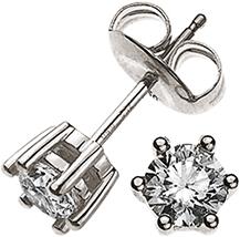 Image du produit Natsumi Schmuck Boucles d'oreilles diamant or blanc 18K/750 0.34 ct H si (Or blanc 750/18 K)