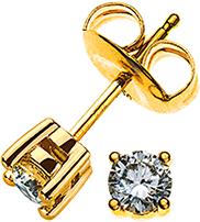 Image du produit Natsumi Schmuck Boucles d'oreilles diamant or jaune 18K/750 0.20 ct H si (750/18 K Or jaune)