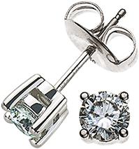 Image du produit Natsumi Schmuck Boucles d'oreilles diamant or blanc 18K/750 0.33 ct H si (Or blanc 750/18 K)