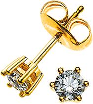Image du produit Natsumi Schmuck Boucles d'oreilles diamant or jaune 18K/750 0.15 ct H si (750/18 K Or jaune)