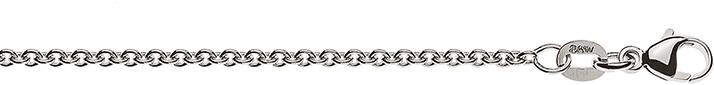 Produktbild Natsumi Schmuck Halskette Weissgold 18K/750 Anker rund 1.9mm (750/18 K Weissgold, 45 cm)