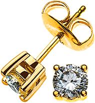 Image du produit Natsumi Schmuck Boucles d'oreilles diamant or jaune 18K/750 0.34 ct H si (750/18 K Or jaune)
