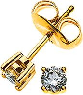 Image du produit Natsumi Schmuck Boucles d'oreilles diamant or jaune 18K/750 0.10 ct H si (750/18 K Or jaune)