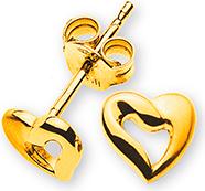 Image du produit Natsumi Schmuck Boucles d'oreilles Coeur en or jaune 18K/750 (750/18 K Or jaune)