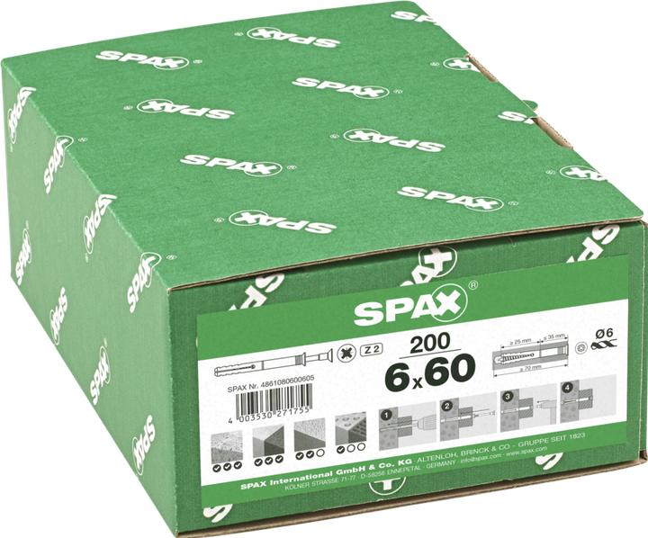 Actual product image Spax Nail Dowel Countersunk Head Z2 (200 pcs.)