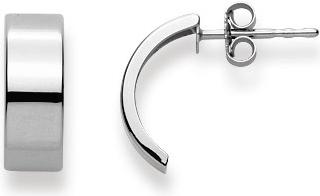 Immagine prodotto Natsumi Schmuck Orecchini a perno in oro bianco 18K/750 piatto (Oro bianco 750/18 K)